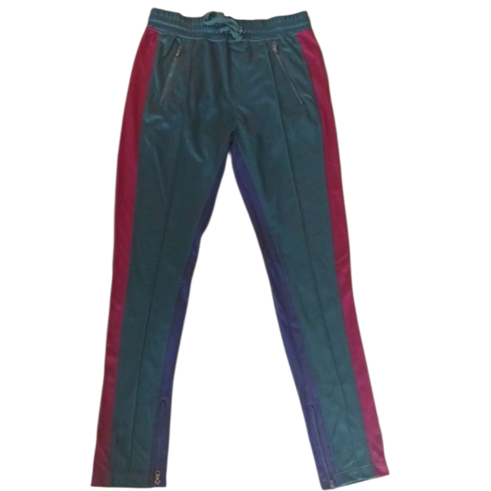 NINTH HALL Green Multi Track Pants, M, Green Multi.